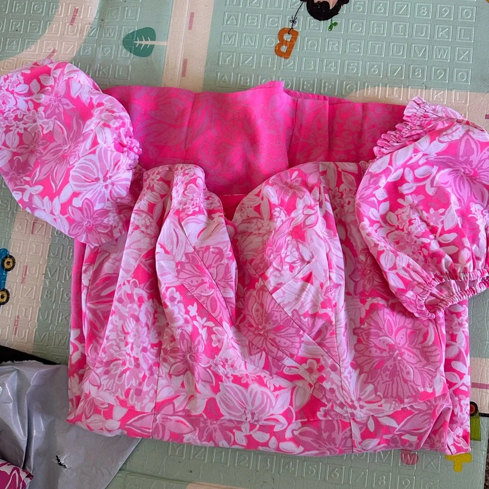 Lilly Pulitzer Winola Off-The-Shoulder Romper size 12 BNWT - Picture 2 of 7
